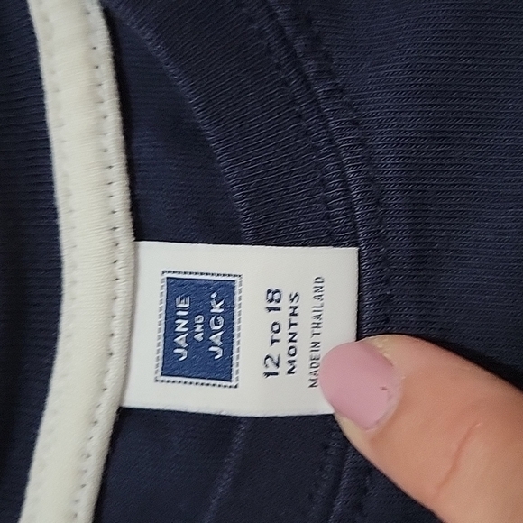 Janie and Jack Sailing Crew patriotic top T-Shirt navy Blue 12-18 month boys - Picture 2 of 8